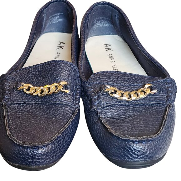 Anne Klein AK Women's iflex Driving Moccasin Navy Blue Size 9M - Picture 2 of 4